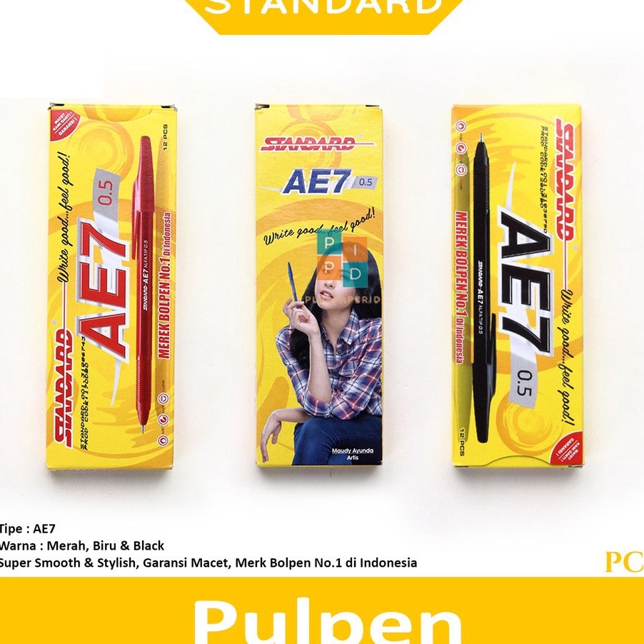 

MURAH Standard Pulpen Bolpen Ball Point AE7 5mm Super Smooth Lusin