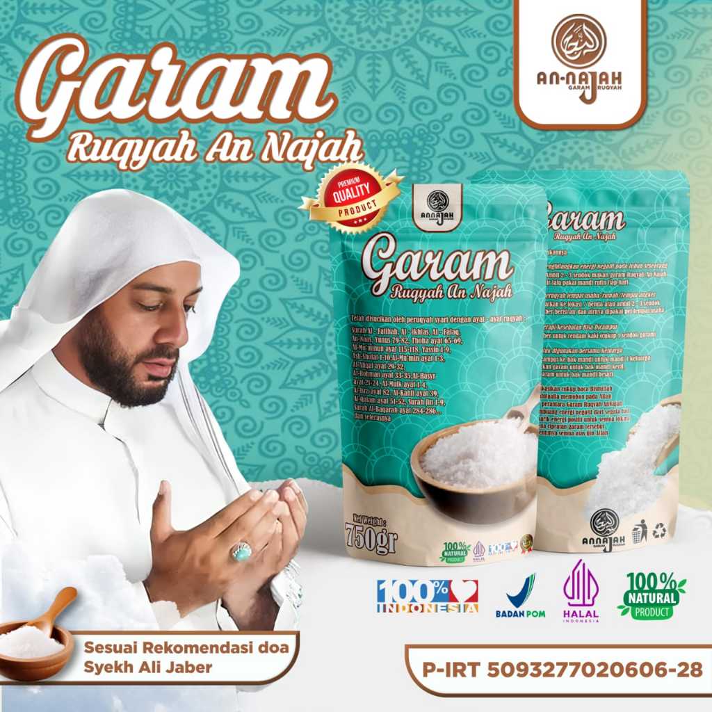 

PRODUK ORIGINAL GARAM RUQYAH ANNAJAH - MEDIA UNTUK RUQYAH SESUAI ANJURAN ULAMA SYARIAH