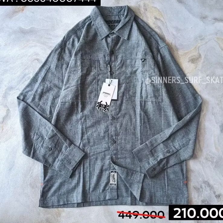 kemeja panjang spyderbilt greyhound  original - size S