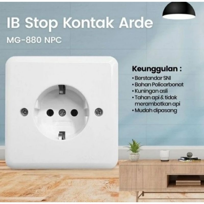 Stop Kontak Lampu Inbow Stop Kontak Tanam Tembok Bright G 805