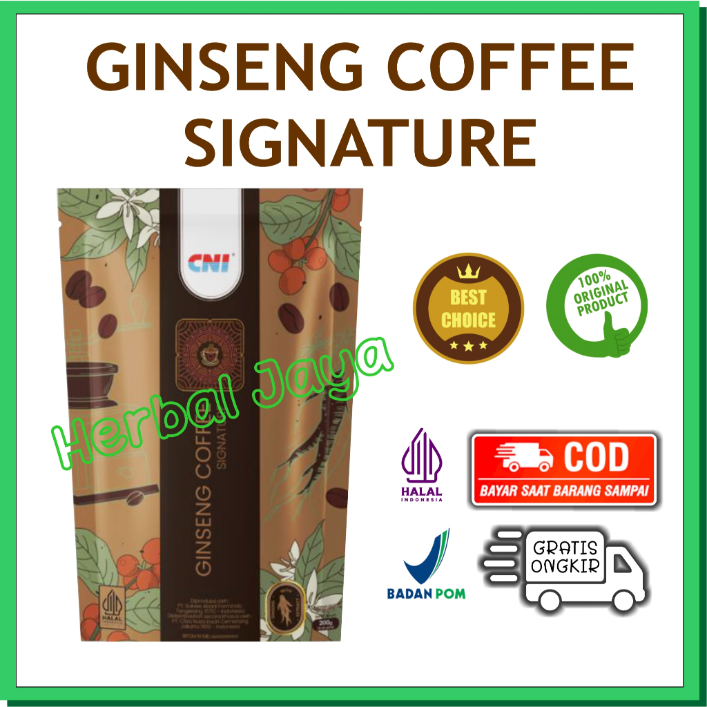 

CNI GINSENG COFFEE SIGNATURE Kopi Dengan Cita Rasa dan Aroma yang Kuat dan Aman Bagi Lambung