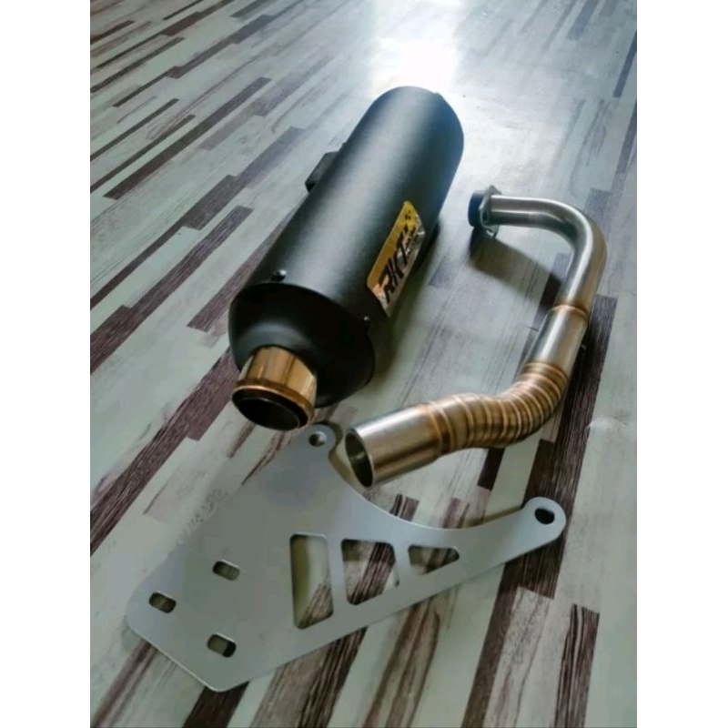 KNALPOT STANDAR RACING DAN KONDOMAN MIO SPORTY&MIO SMILE TYPE JIGSAW BLACK SERIES