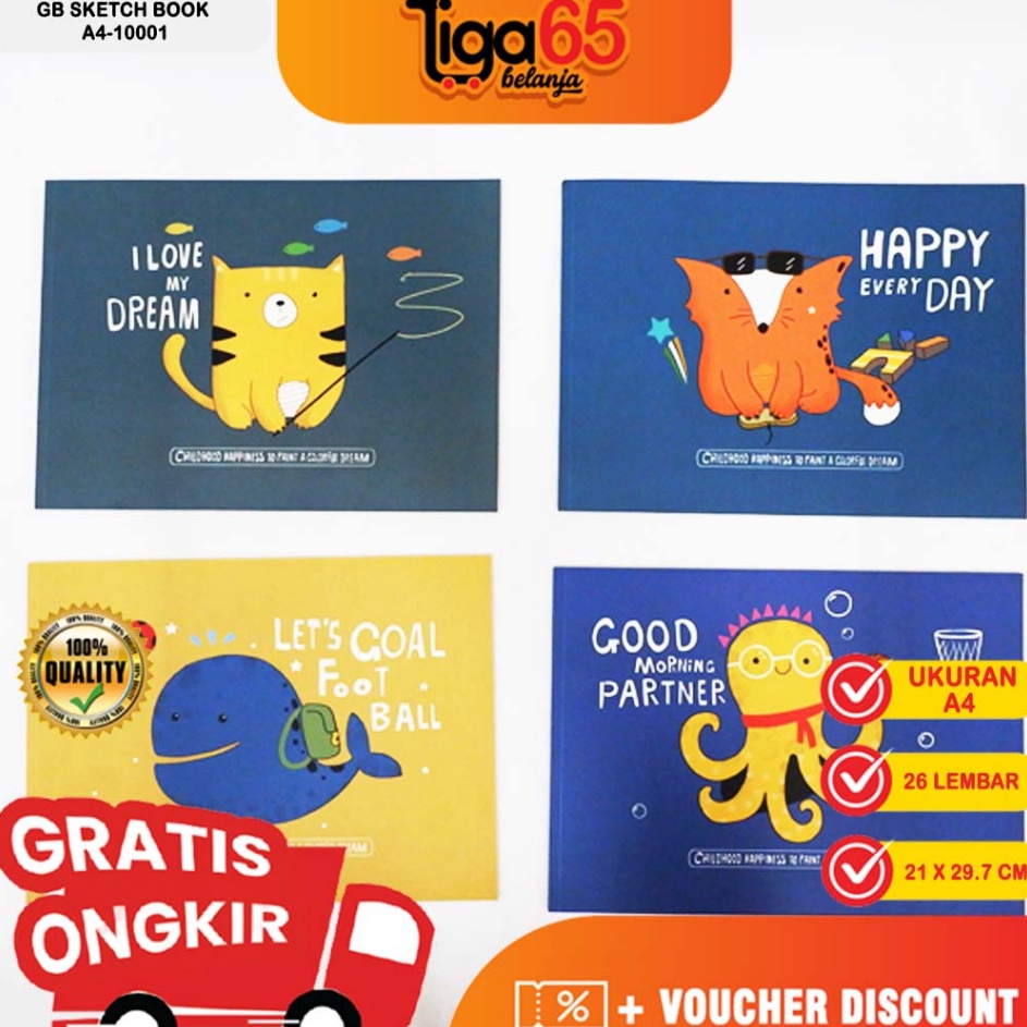 

PROMO SPESIAL 365 GREEBEL SKETCH BOOK A4 buku gambar A4 1112 26 lembar