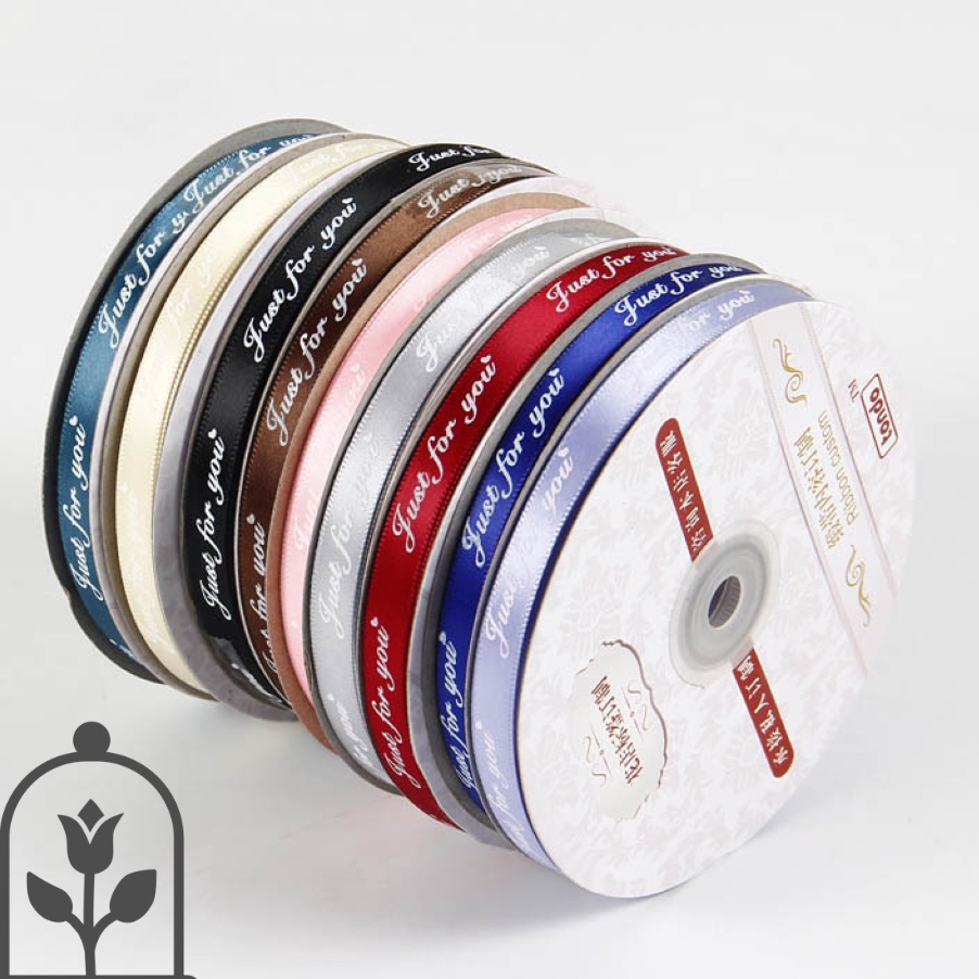 

DISKON 1ROLL Pita Ribbon Satin 1 CM Motif JUST FOR YOU Korea Kado Dekorasi Hampers Bouquet Panjang 45 meter Colourful Cantik Murah Kerajinan Tangan