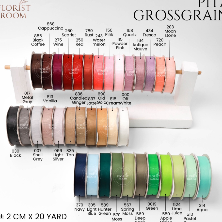 

BIG SALE Pita Grossgrain 2cm x 2 Yard Ribbon