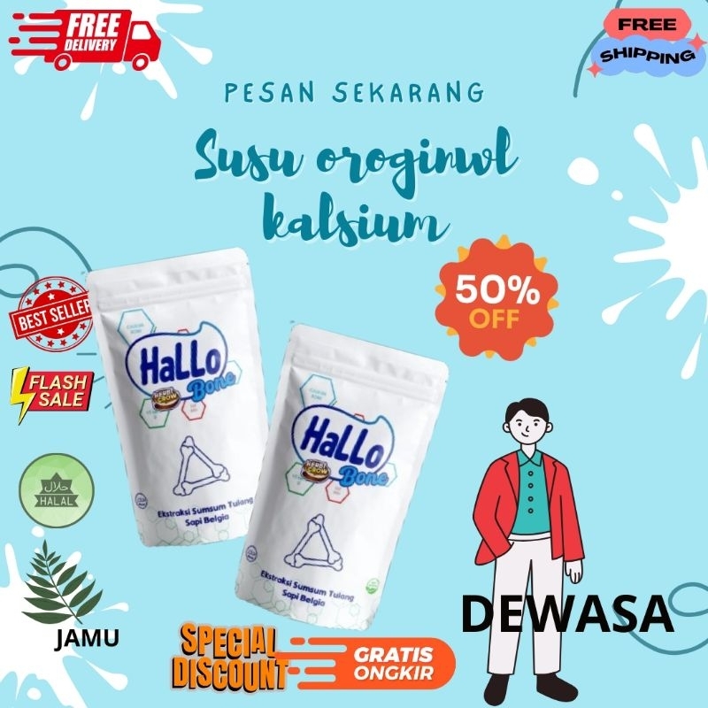 

SUSU HELO BONE-Susu Peninggi Badan5x lebih baik dari susu sapi-peninggi badanBpom super Premium