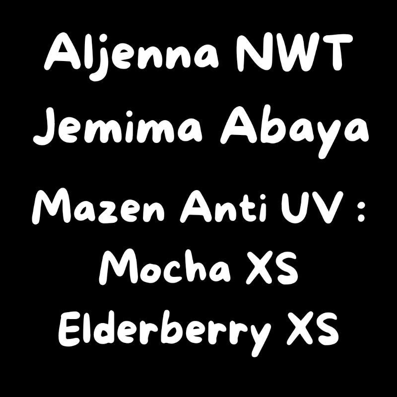 

Jemima Abaya Aljenna NWT Mazen Antu UV