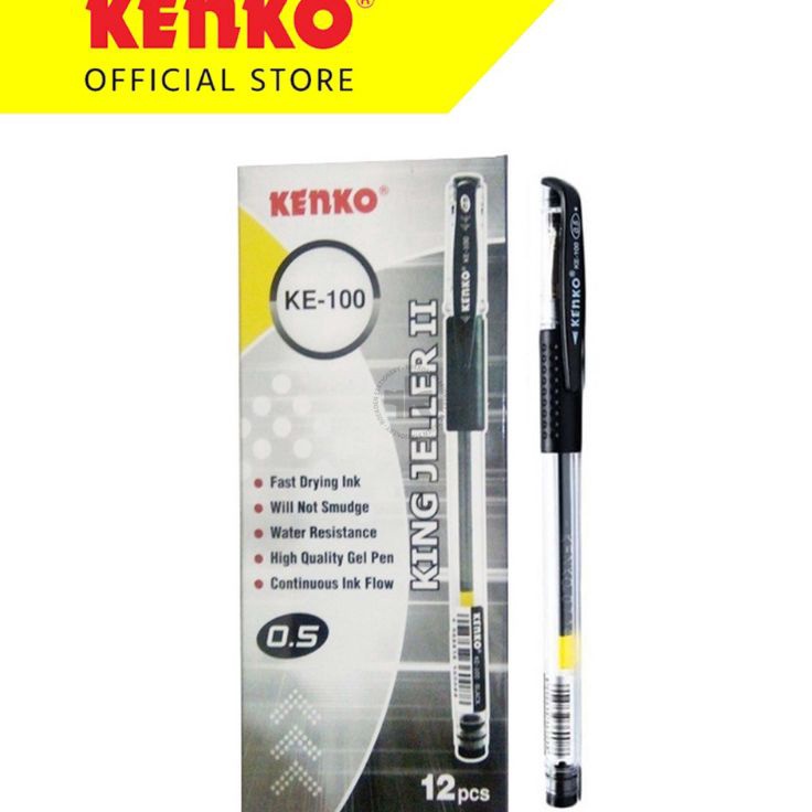 

HARGA SPESIAL Pulpen Gel Kenko KE1 King Jeller 5mm 1pak12pcs