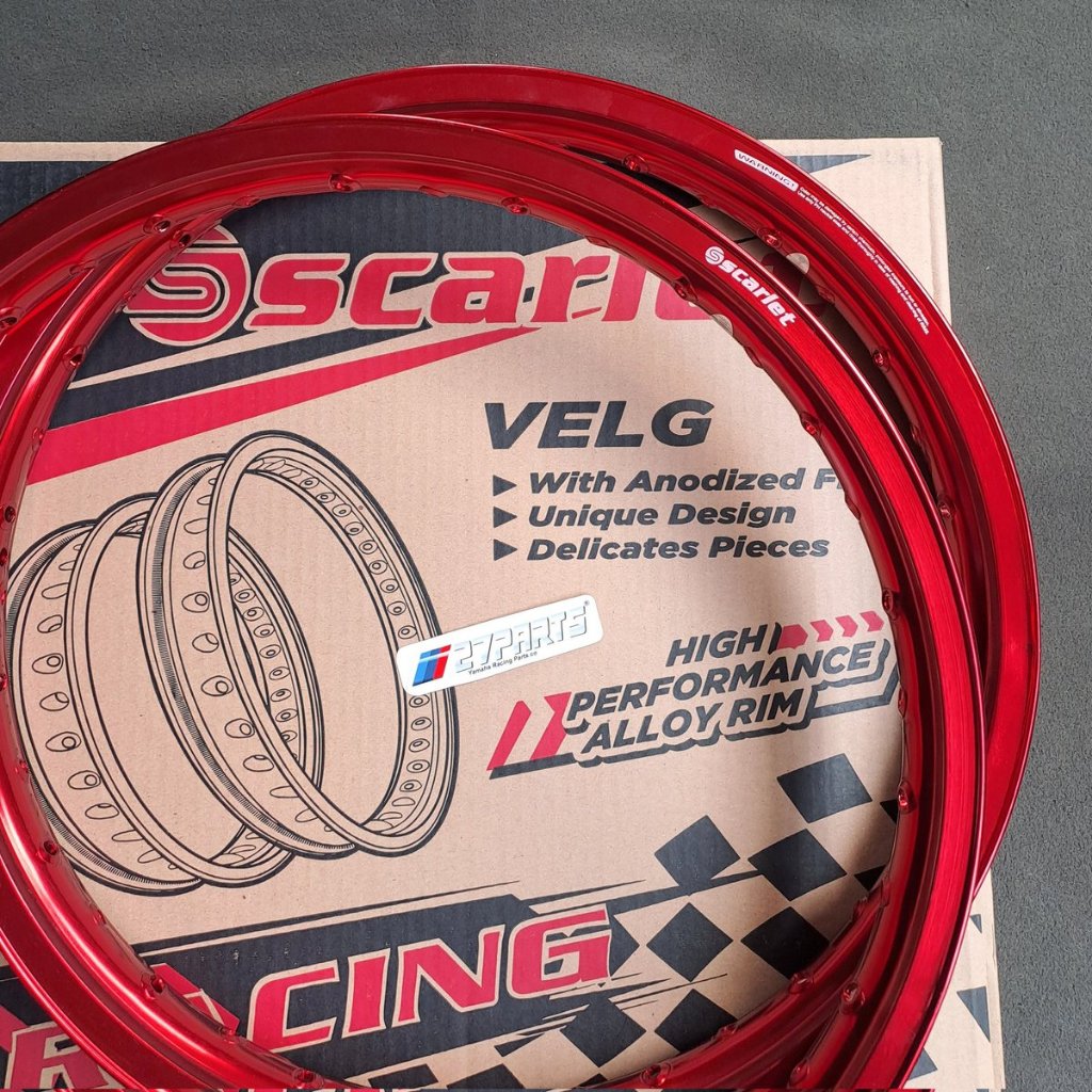 VELG SCARLET RACING MERAH UKURAN 18 RX KING VELG SCARLET RX KING UKURAN 18-185 18-160 VELG RX KING R