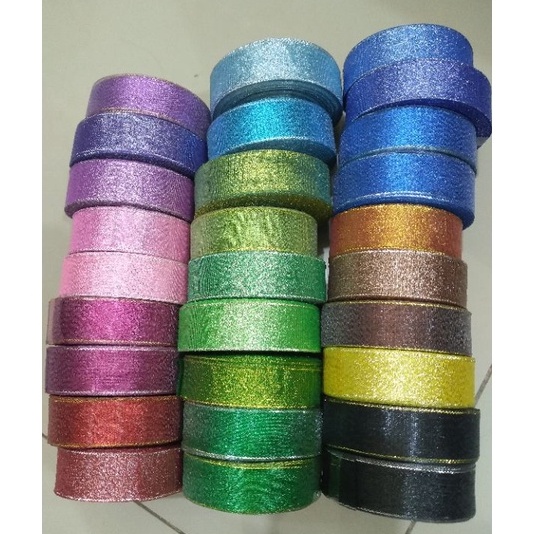 

TREND PRODUCT Pita Metalik Pita Glitter 1inc 25mm 2yards Hargaroll