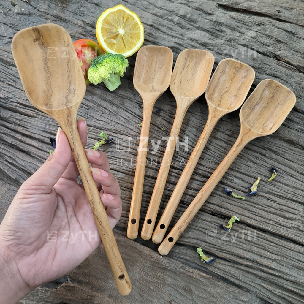 Sendok Sayur Bahan Kayu Jati Estetik By Zyth Living.