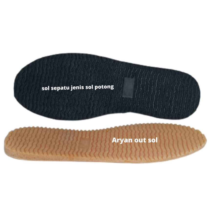 Outsole Sol Alas Bawah Sepatu Sandal Hitam Cream Jenis Sol Potong Karet Mentah