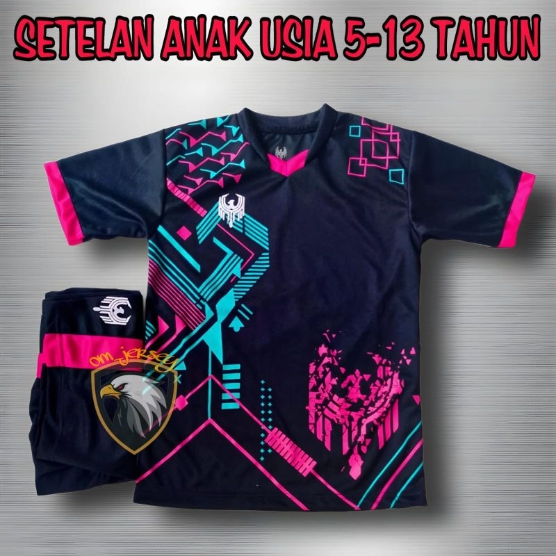 Baju Bola Anak Usia 5-13 Tahun Setelan Jersey Bola Futsal Volley SD SSB Junior Putra Putri Set Baju 