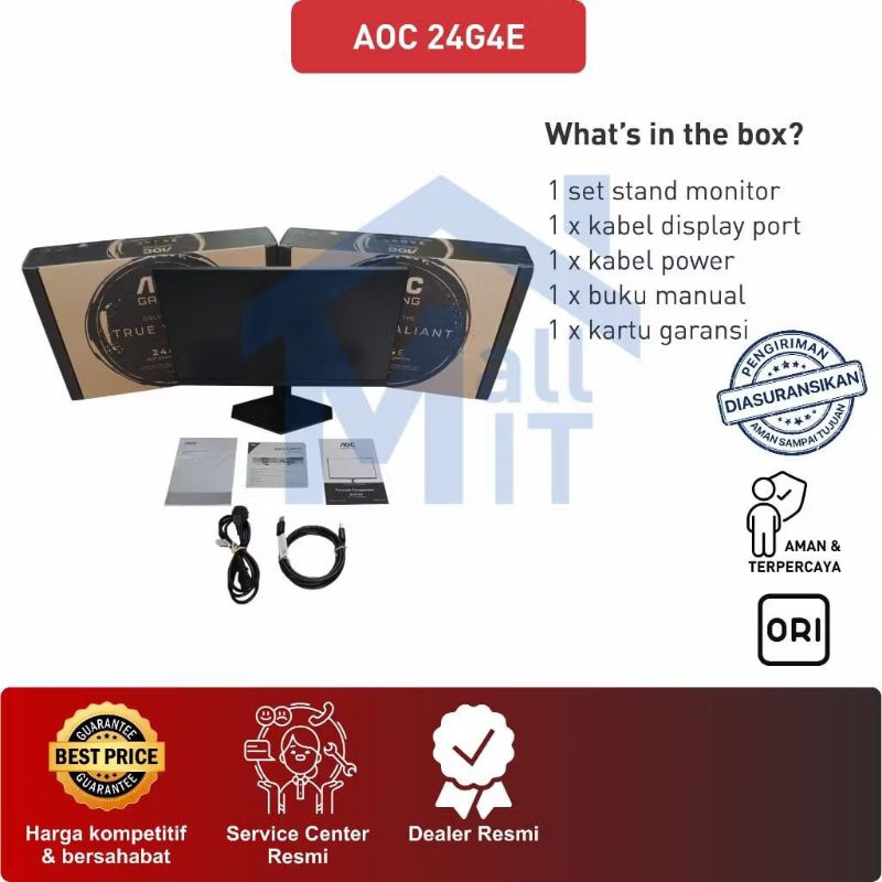 MONITOR LED AOC 24G4E FHD IPS 180HZ