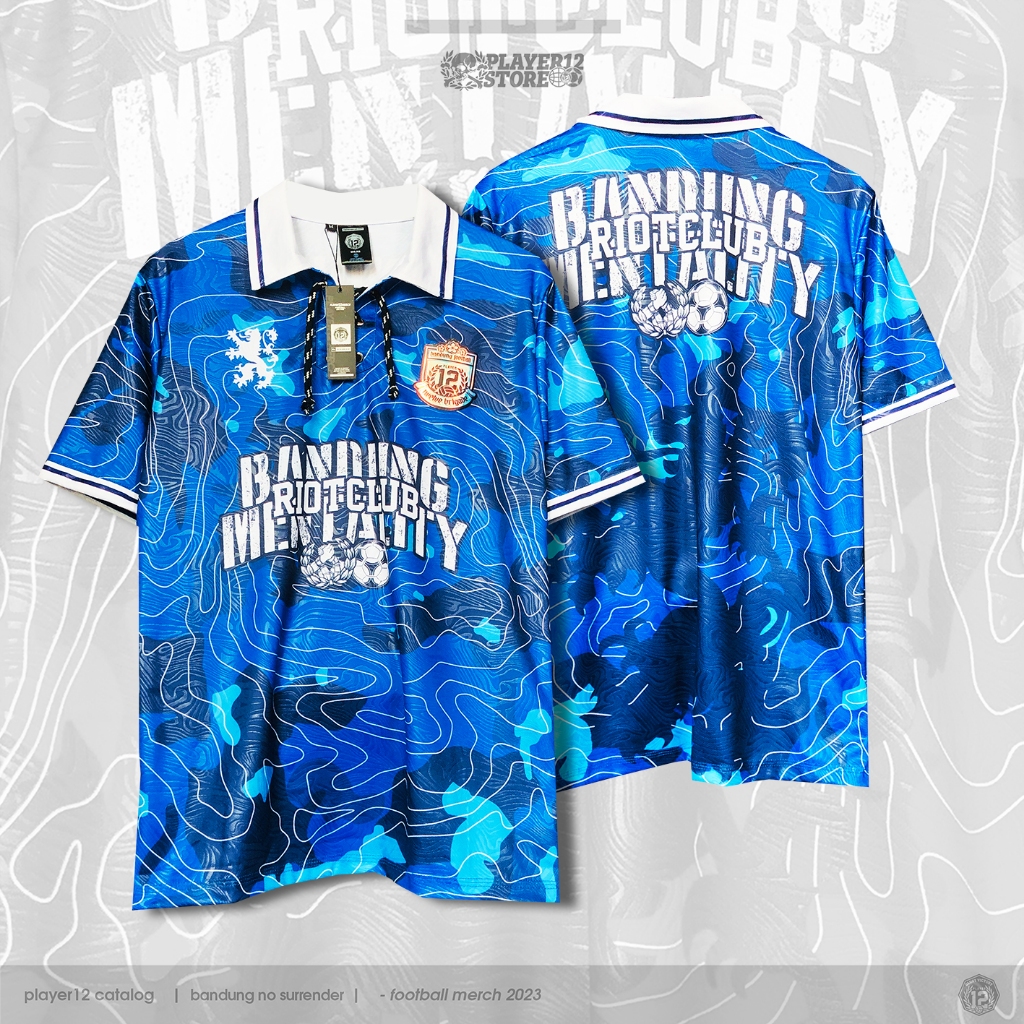 PLAYER12 JERSEY - BANDUNG RIOT CLUB - BLUE SUBLIM EMBOSSED WITH PATCH