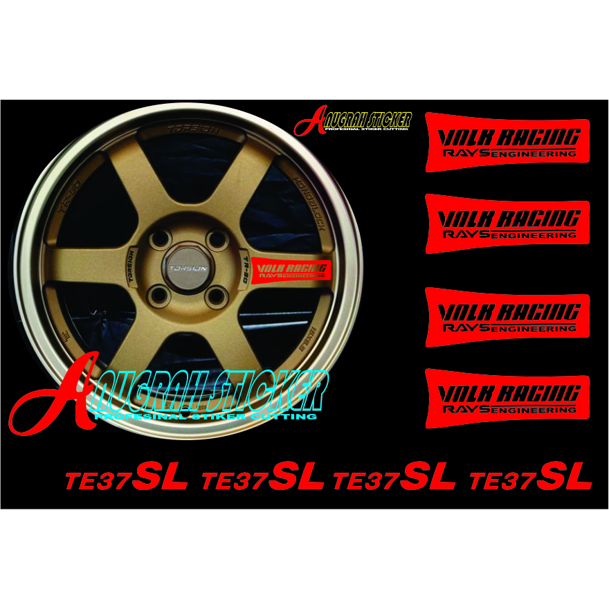 [PROMO] Sticker Stiker TE37 SL VOLK RACING RAYS VELK RING 15 17 18