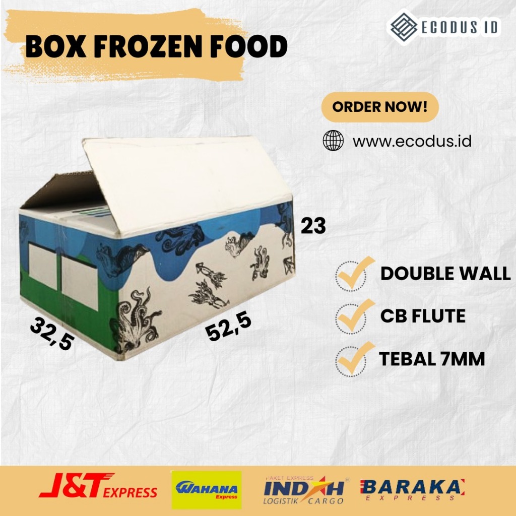 

Kardus box packing frozen food polos/sablon