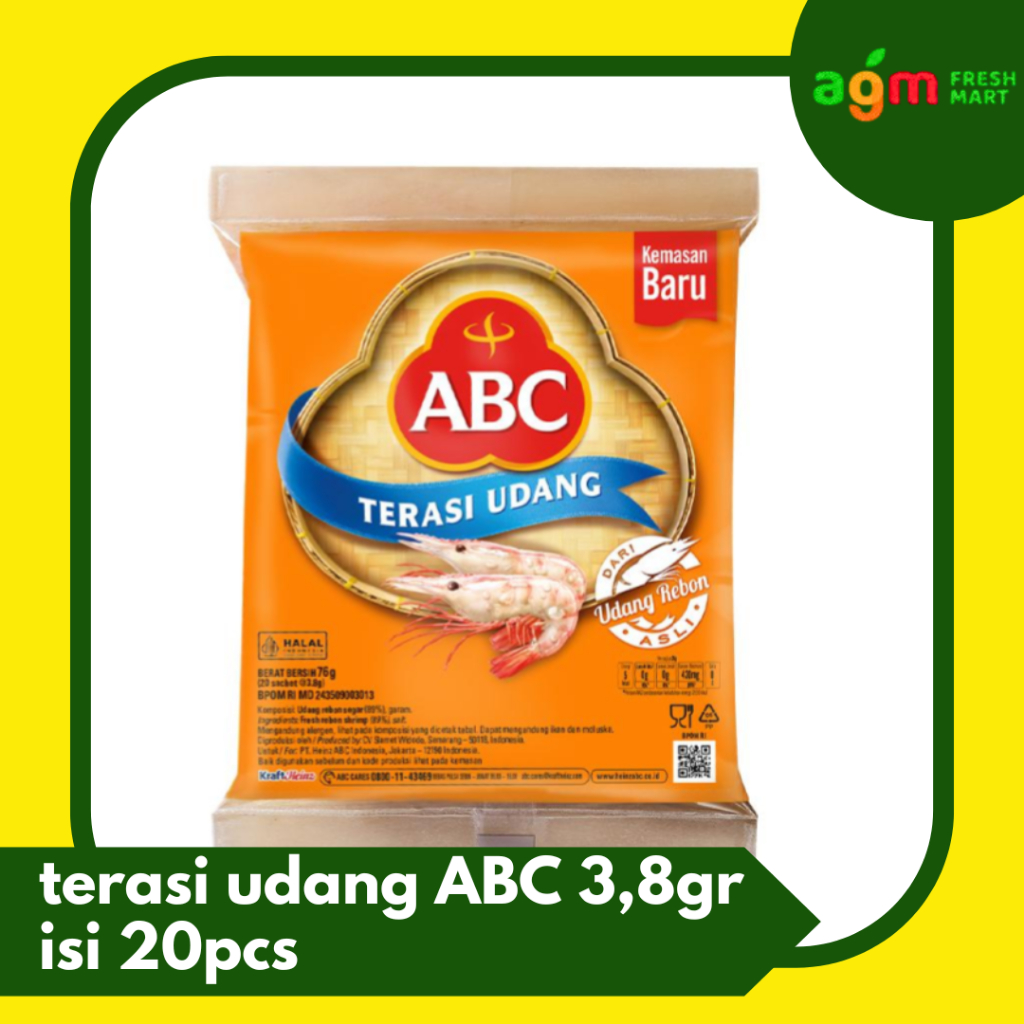 

ABC Terasi Udang 3,8g isi 20 pcs