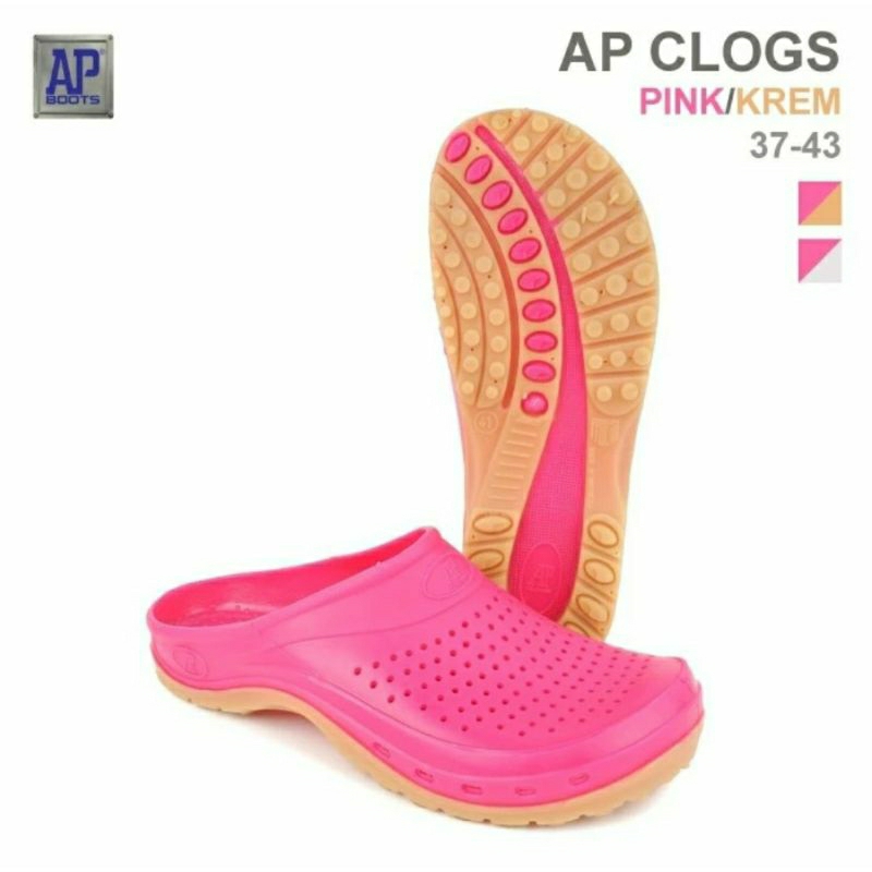 AP CLOGS WANITA - SANDAL SLOP AP CLOGS PINKFASHION WANITA