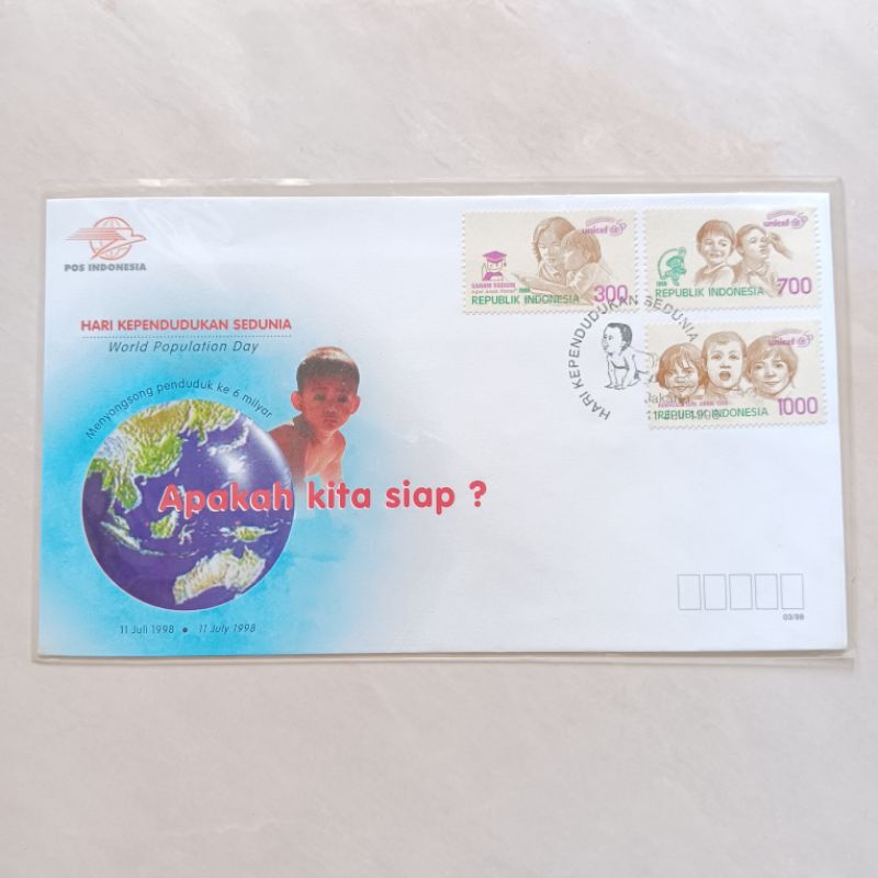 

Sampul Peringatan Hari Kependudukan Sedunia 1998 Mint