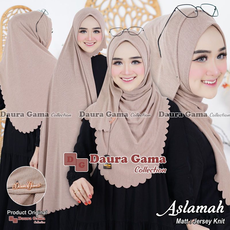 jilbab instan pasmina knit premium aslamah daura gama