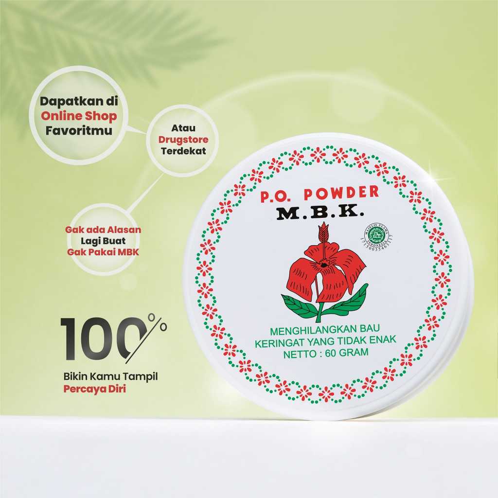 Mbk powder tin 60 gr bulat/mbk tin/mbk bedak powder