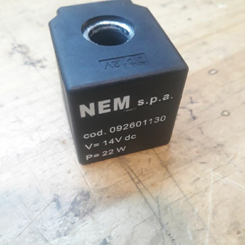 SOLENOID COIL NEM 12V 24V DC SOCKET KAKI 3 ID:13mm H:39mm - 12volt