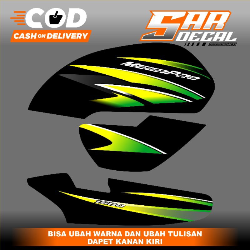striping Megapro hiu variasi custom racing stiker MP hiu herex Megapro kates MP hiu variasi