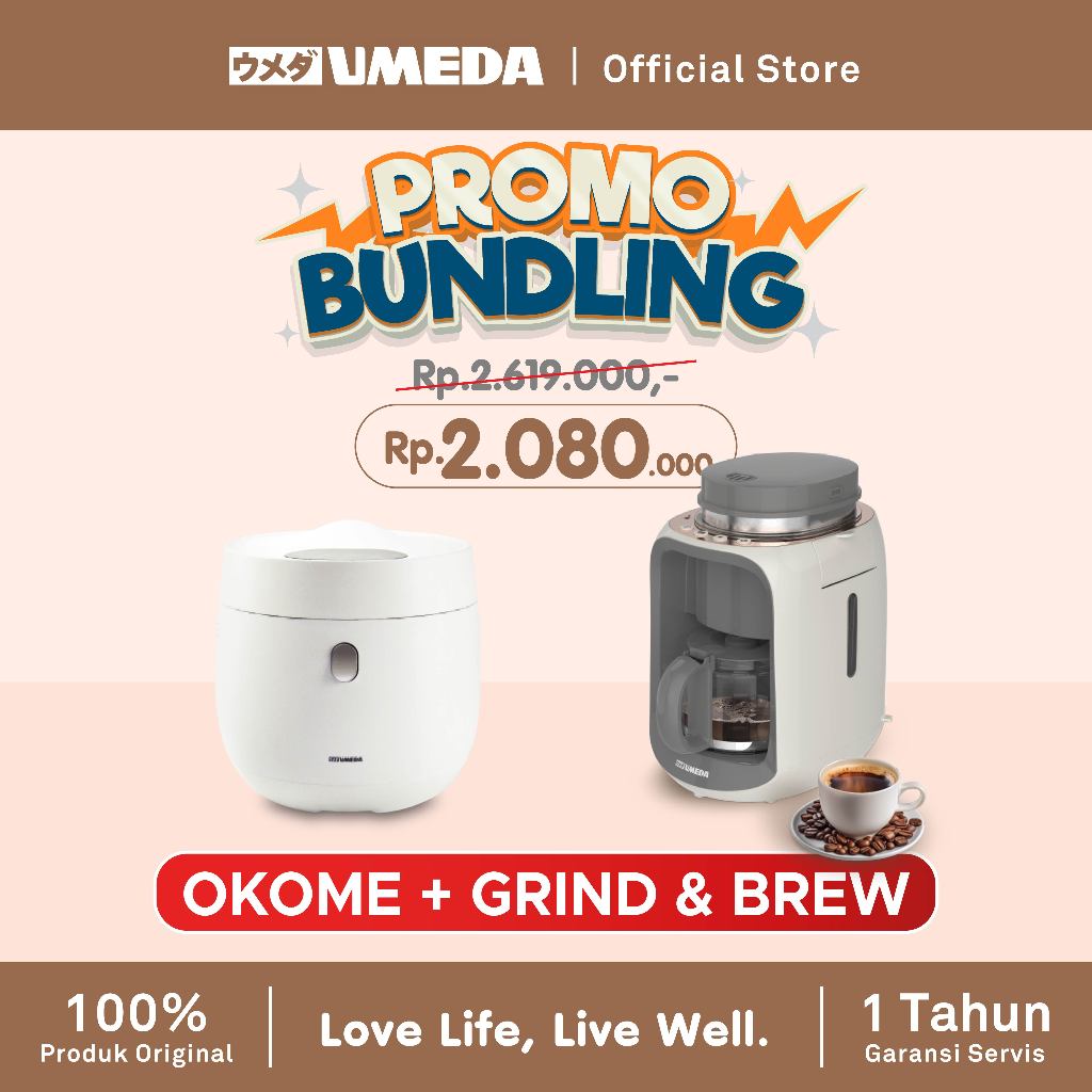 [PROMO BUNDLING] UMEDA OKOME + GRIND & BREW