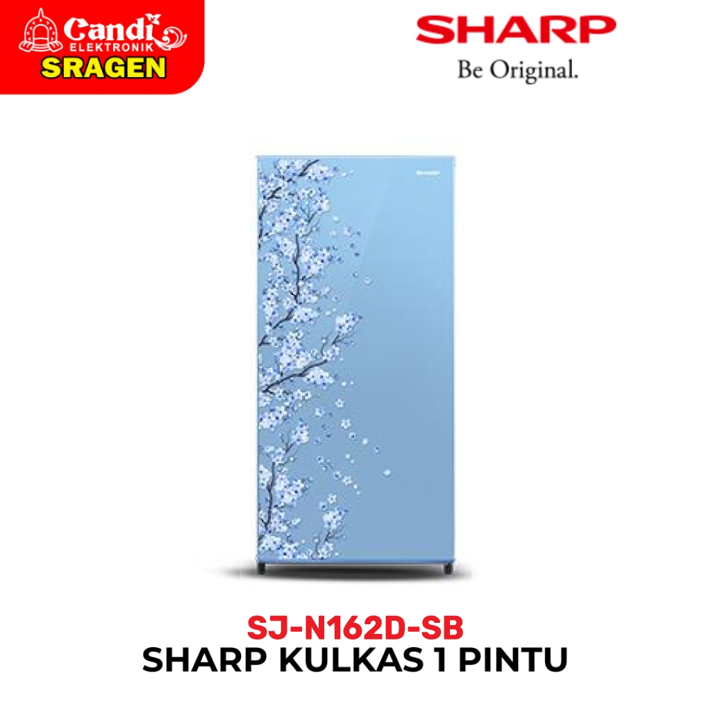 SHARP Kulkas 1 Pintu 133 Liter - SJ-N162D-SB