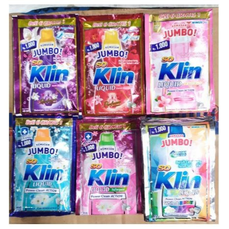 SOKLIN CAIR LIQUID JUMBO / 1 RENCENG ISI 14 SACHET