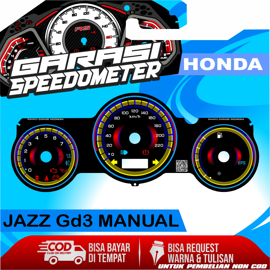 PAPAN SPEEDOMETER CUSTOM HONDA JAZZ GD3