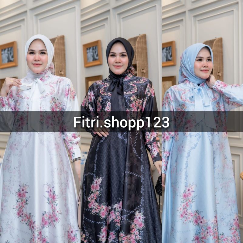 Mahira set hijab by Raina pashion   dres by Raina id gamis lebaran gamis mewah dan ET