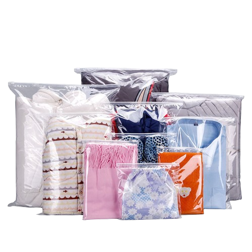 Zipper Bag Bening Pouch uk. 30x40 (BERDIRI) Plastik Ziplock Baju Transparan Travel Organizer Anti Ai