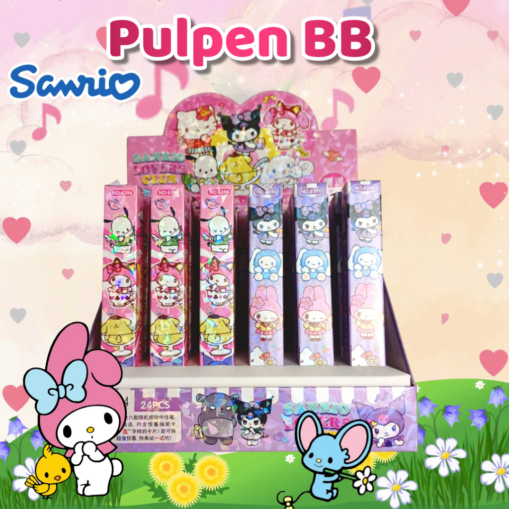 

Ballpoint Pulpen Gel 0.5mm Blind Box Sanrio PEN CINNAMOROLL KUROMI MELODY POM PURIN TEKAN jetrek