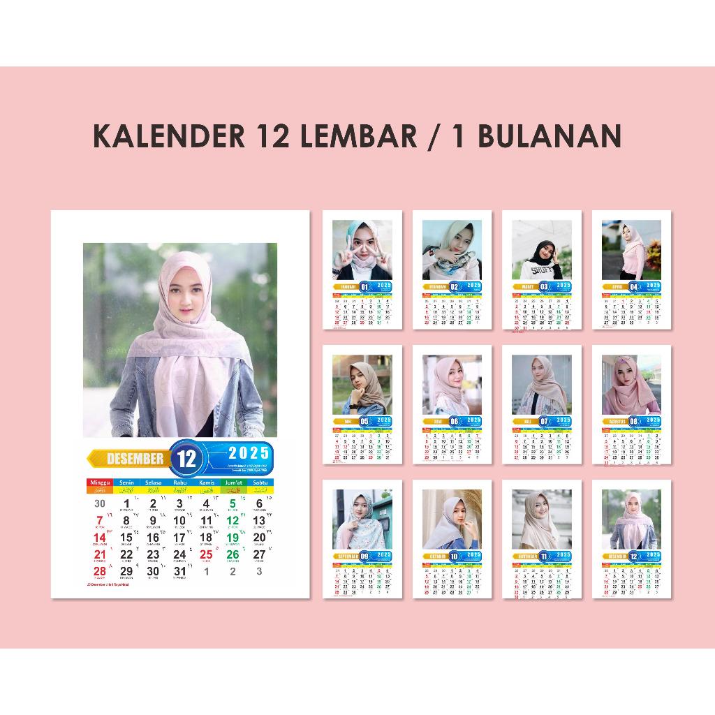 

KALENDER DINDING ISI 12 LEMBAR/1 BULANAN | KALENDER 2025| KALENDER FOTO | KALENDER CUSTOM