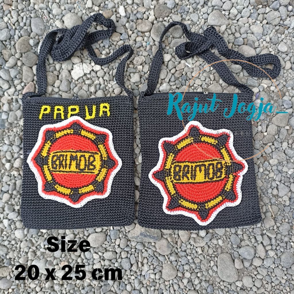 tas rajut papua, tas brimob , brimob, tas selempang rajut