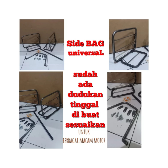 Side Bag universal rak samping universal side bag honda CRF side bag kawasaki KLX side bag royal enf