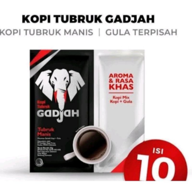 

KOPI TUBRUK GADJAH MIX GULA 1 RENCENG ISI 10 PCS