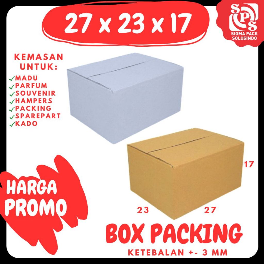 

Box 27x23x17 Kardus Packing A1 Karton Dus Kotak Kemasan Sparepart Jamu Madu Assesoris