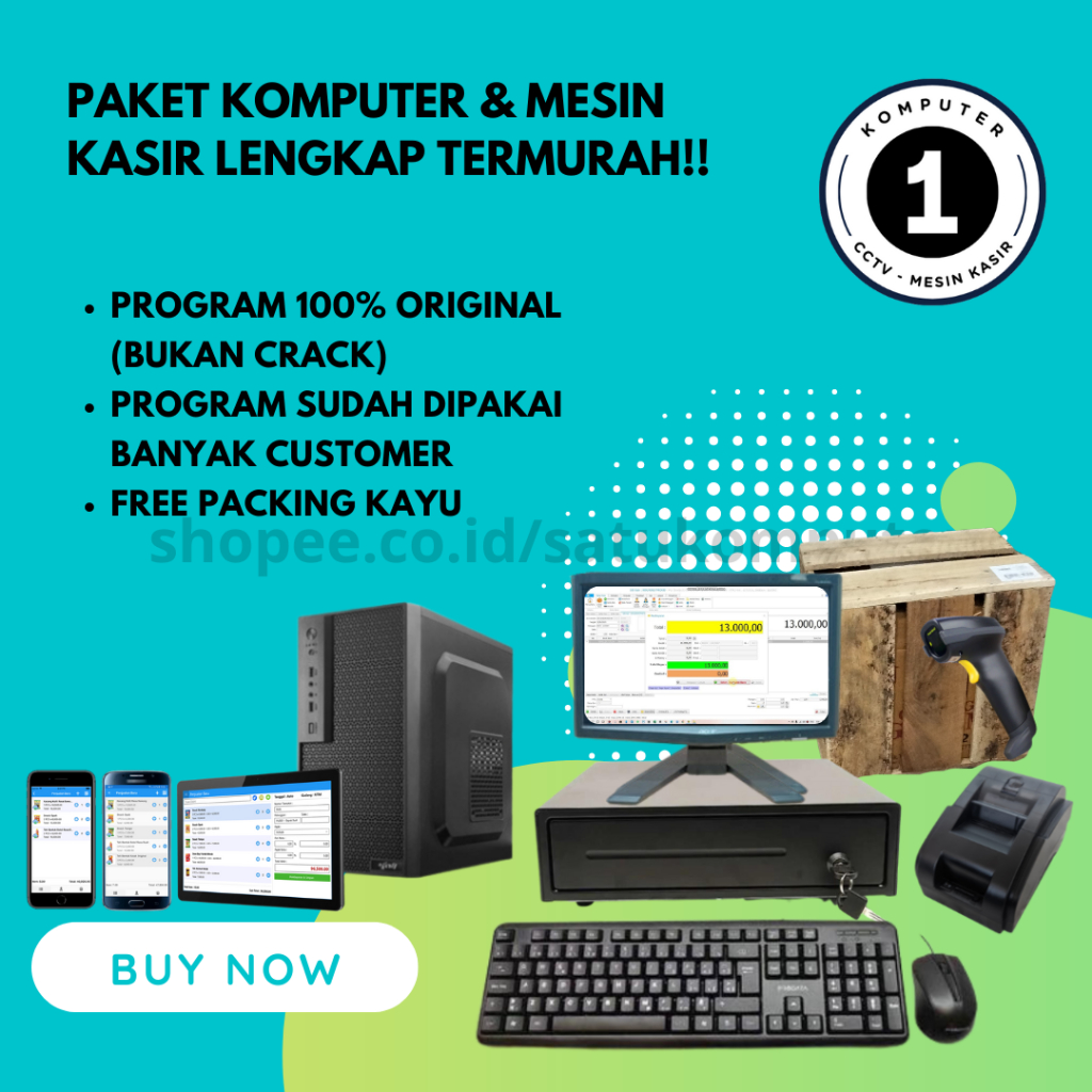 Paket Komputer Kasir Murah Berkualitas Lengkap,Program Original cocok untuk toko sembako,toko kelont