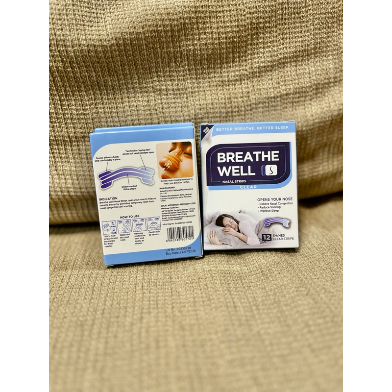 Breathe well nasal strips clear Nasal strips Breathe right isi 12
