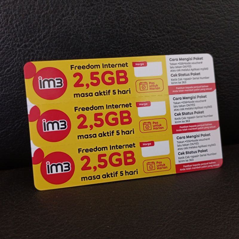 VOUCHER INDOSAT 2.5GB/5HARI