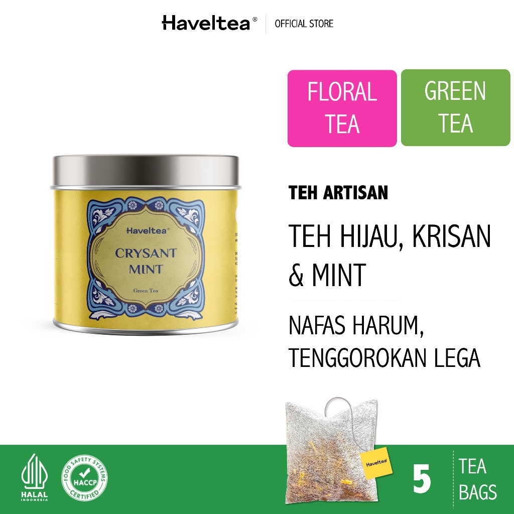 

CRYSANTMINT | Mini Tin | Haveltea | Floral Tea | Chrysanthemum & Mint