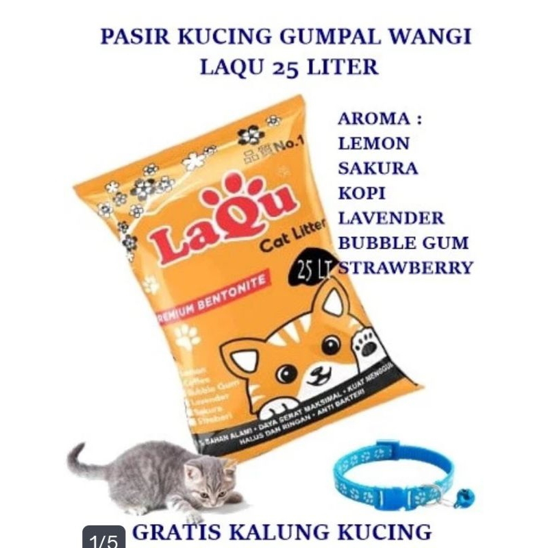 25liter pasir kucing wangi gumpal