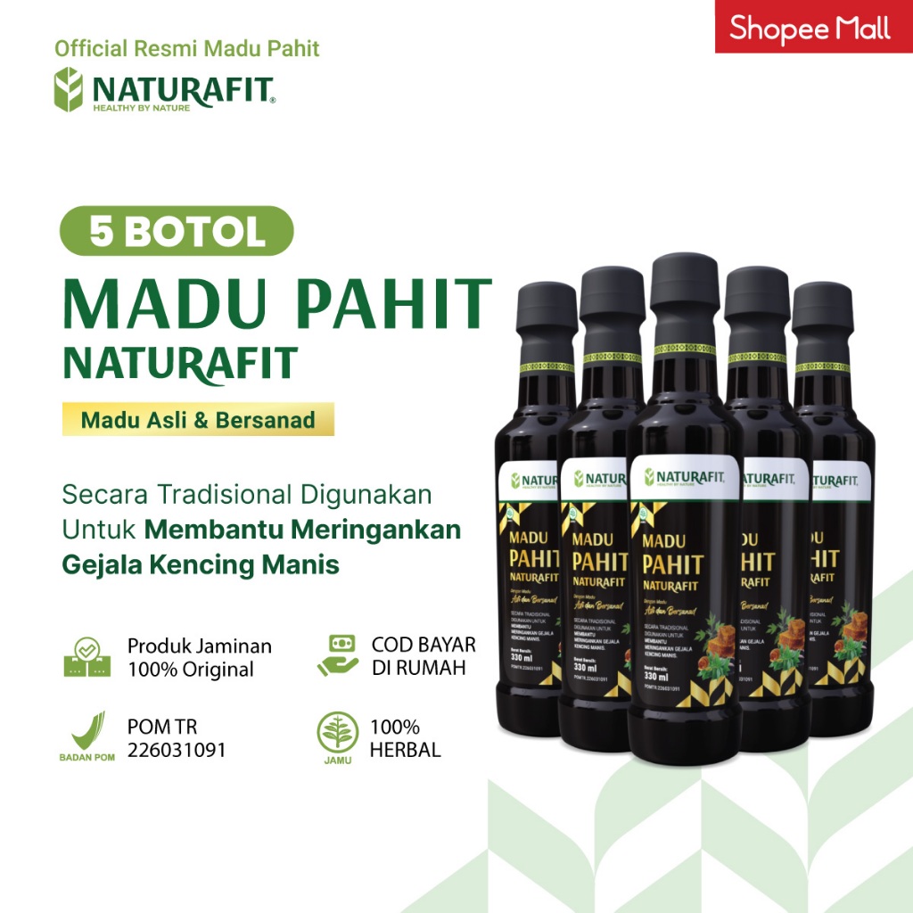 

Madu Pahit Naturafit 330ml Bundle 5 Botol