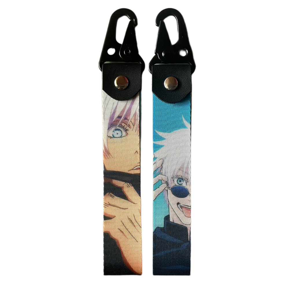keychain anime jujutsu kaisen gojo satoru - keychain webbing carabiner anime