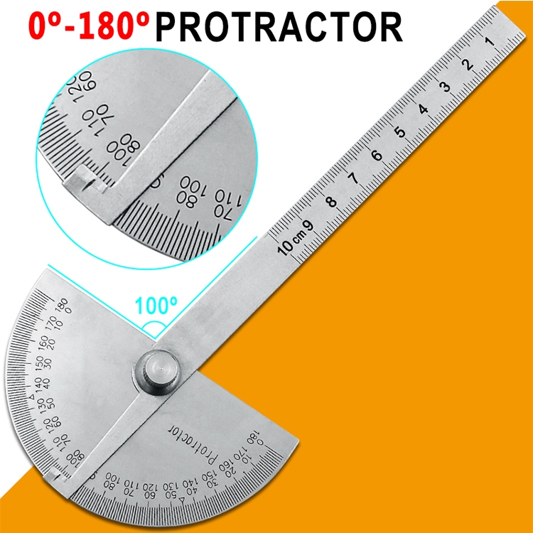 

Penggaris Busur Derajat 180 Derajat Bahan Stainless Steel Sudut Goniometer ALAT UKUR SUDUT JunDW