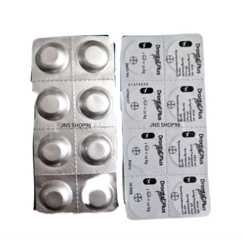 1 TABLET DRONTAL DOG PLUS OBAT CACING ANJING PUPPY TABLET DRONTAL PLUS DOG