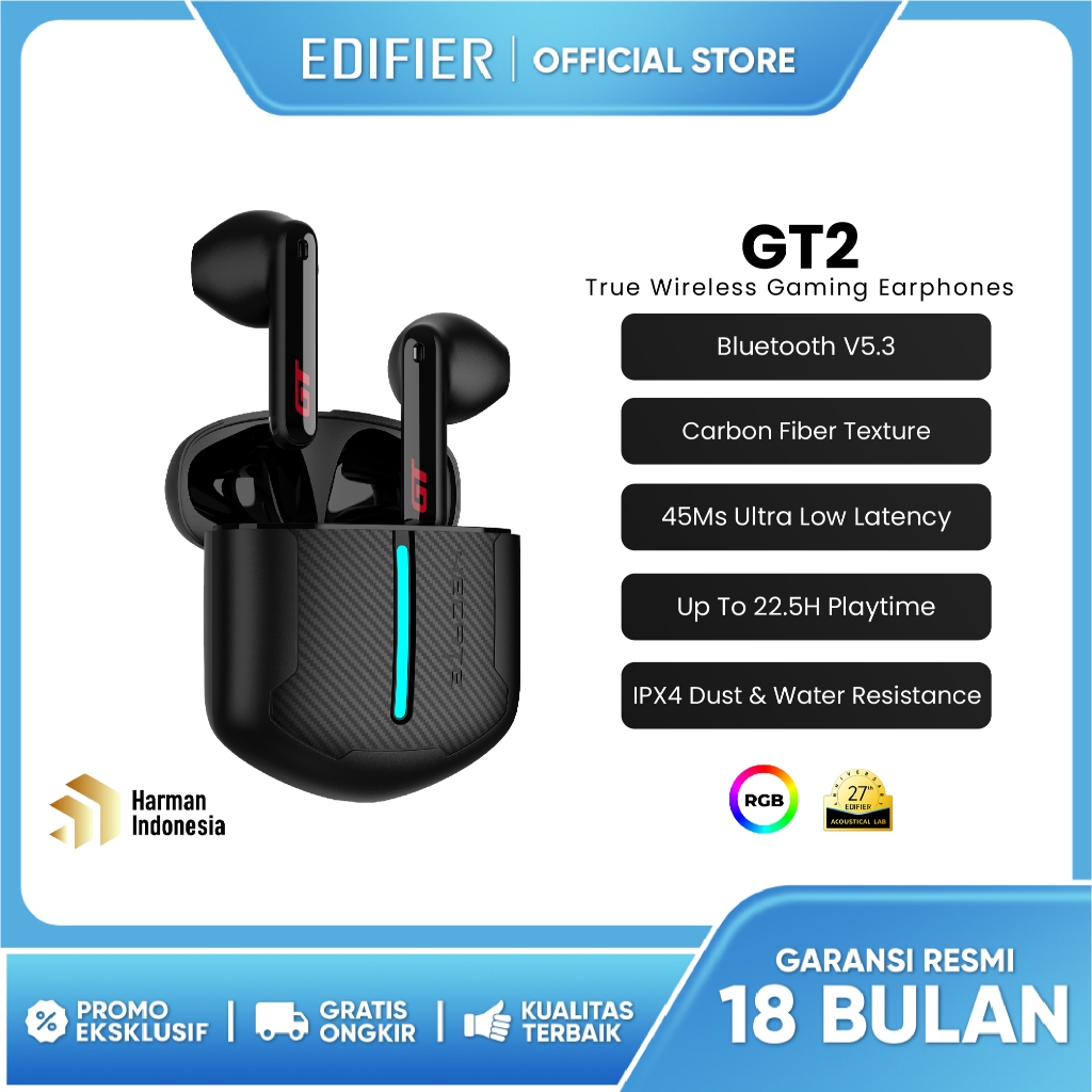 HECATE EDIFIER GT2 true Wireless Gaming Earbuds